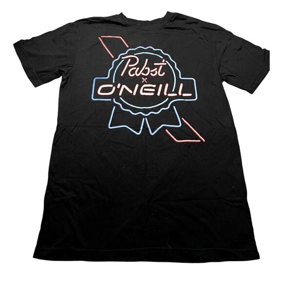 Pabst x O'Neill Collaboration Black Graphic Tee, Medium - Picture 1 of 5